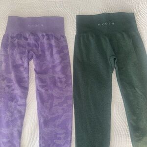 NVGTN Leggings bundle- Purple and Green